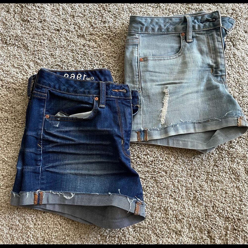 Gap Jean Shorts 2 pairs 1969 Slim Cutoff NWOT
